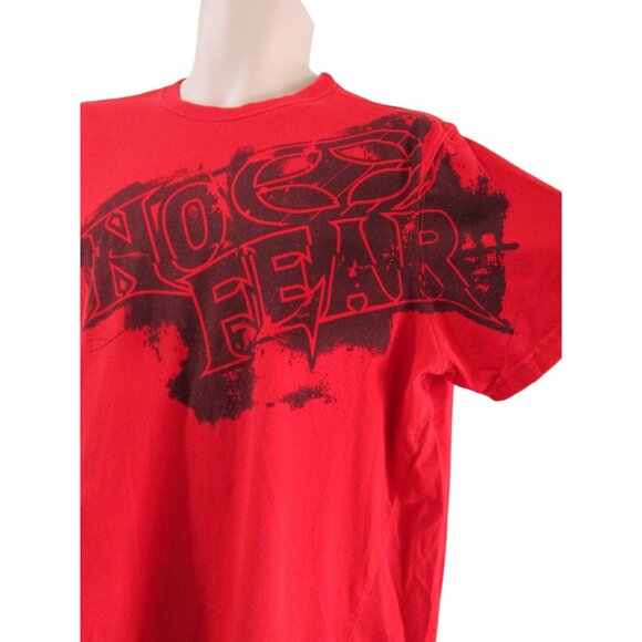 No Fear Graphic Red T Shirt XL Cotton Statement Tee - Picture 2 of 14